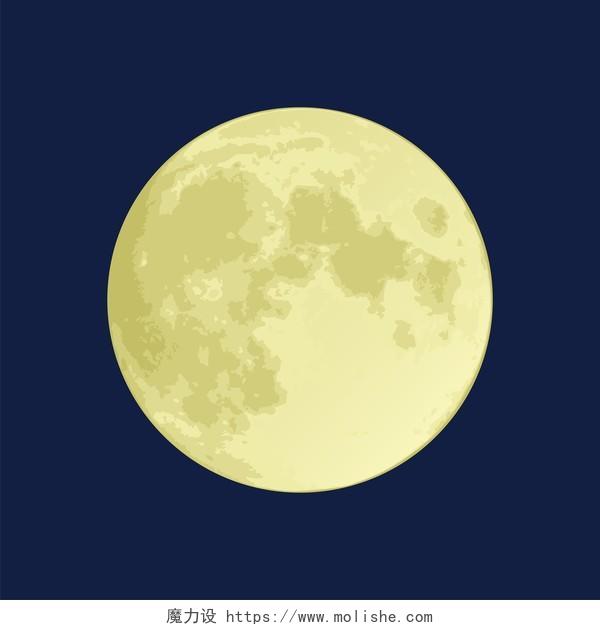 在深蓝色的天空上的满月月亮中秋节